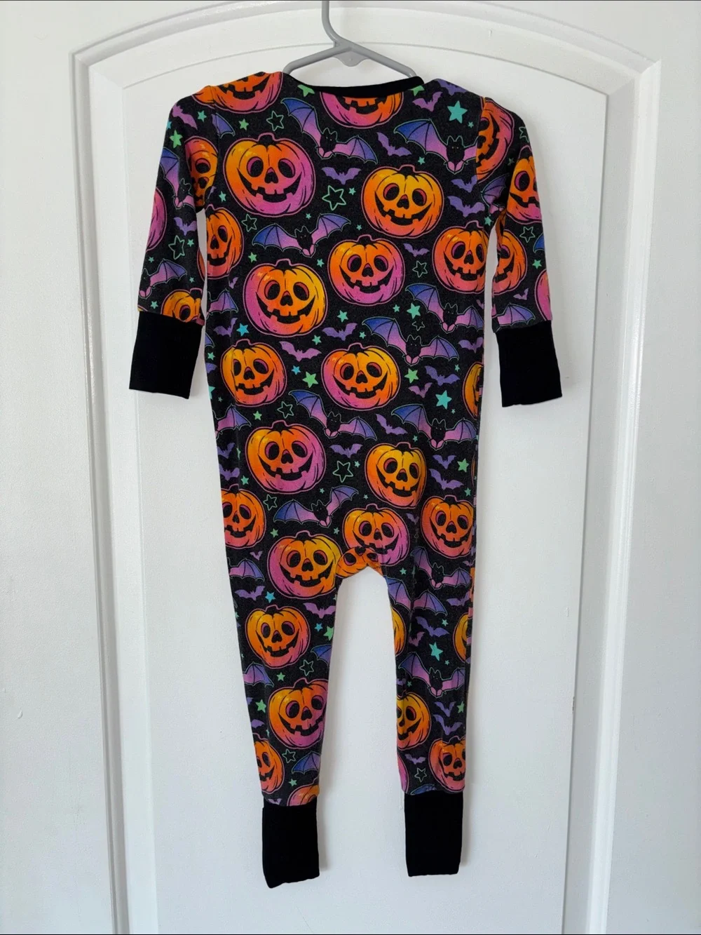 Bamboo Bats jack-o-lanterns pumpkins Halloween pajamas 12-18 mo little snuggles